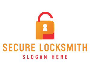 Locksmith - Secure Padlock P logo design