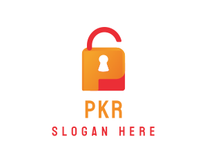 Secure Padlock P logo design