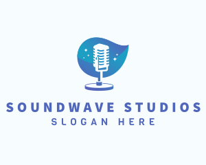 Recording - Podcast Streaming Studio logo design