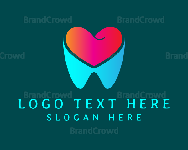 Heart Tooth Dentist Logo