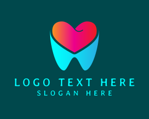 Dental - Heart Tooth Dentist logo design