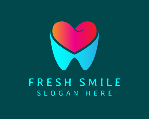 Toothpaste - Heart Tooth Dentist logo design