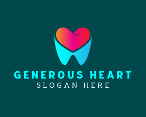 Heart Tooth Dentist logo design