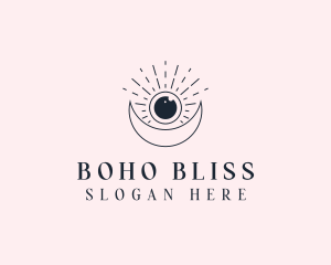 Bohemian Celestial Eye logo design