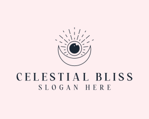 Bohemian Celestial Eye logo design