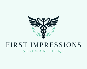 Hospital Medical Caduceus logo design