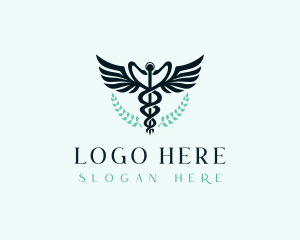 Hospital Medical Caduceus logo design
