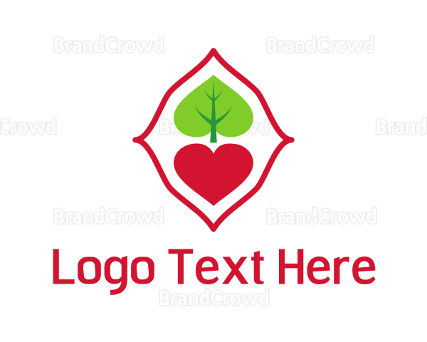 Leaf Spade Heart Logo