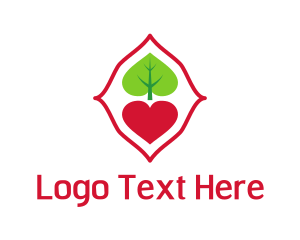 Casino - Leaf Spade Heart logo design