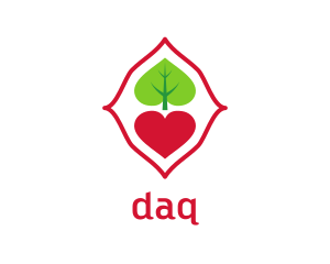 Eco - Leaf Spade Heart logo design