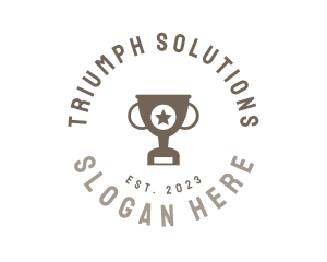 Win - Trophy Round Business logo design