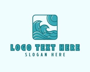 Surf - Ocean Wave Surfing logo design