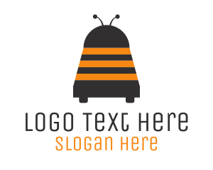 Honeybee - Bee Wasp Insect Robot Droid logo design