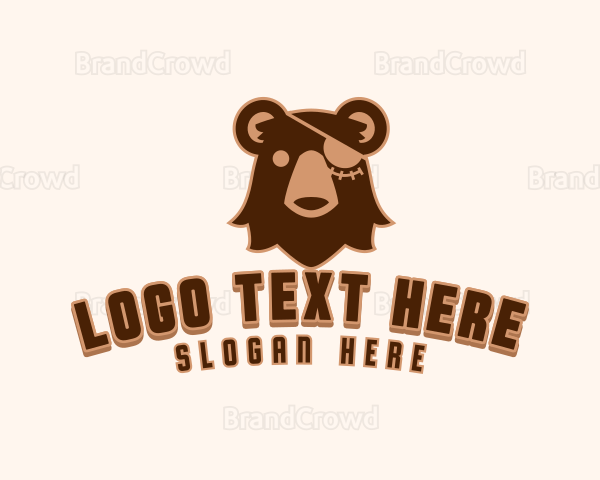 Wild Pirate Bear Logo