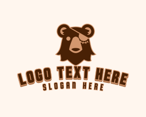 Grizzly - Wild Pirate Bear logo design