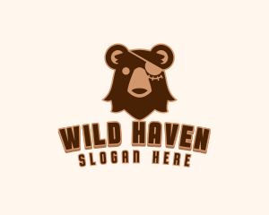 Wild Pirate Bear  logo design