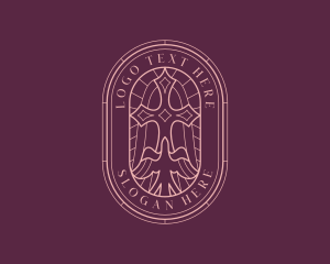 Preaching - Cross Christian Dove logo design