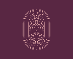 Preacher - Cross Christian Dove logo design