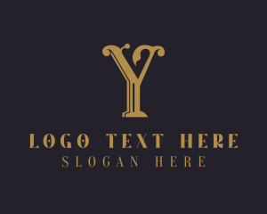 Vintage - Elegant Antique Letter Y logo design