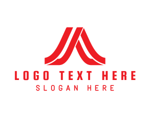 Solid - Red Professional Letter A logo design