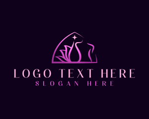 Healing - Lotus Woman Body logo design