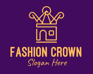 Golden Royal Crown House logo design