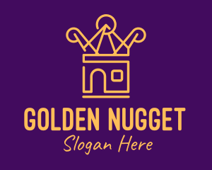 Golden Royal Crown House logo design