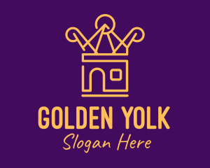 Golden Royal Crown House logo design