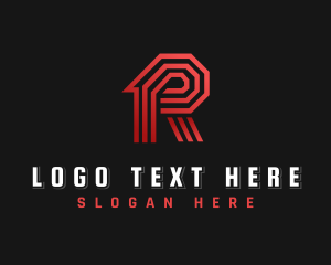 Contractor - Modern Business Letter R logo design