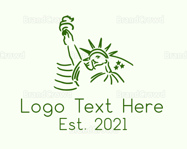 Minimalist Liberty Statue Logo
