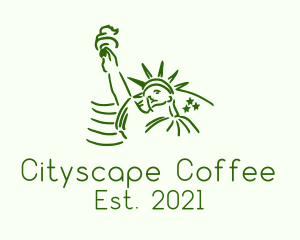 Nyc - Minimalist Liberty Statue logo design