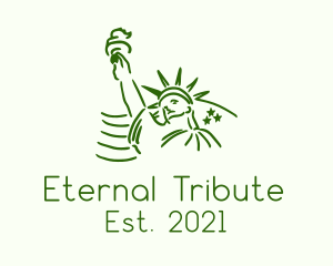 Monument - Minimalist Liberty Statue logo design