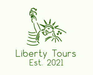 Statue Of Liberty - Minimalist Liberty Statue logo design