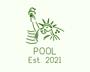 America - Minimalist Liberty Statue logo design