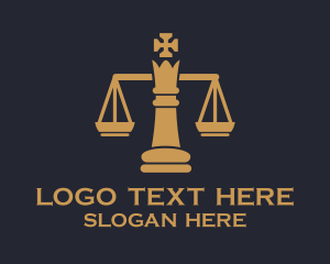 Notary - King Justice Scale logo design