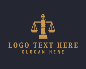 Golden - Law Justice Scale logo design