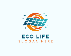 Sustainable Solar Panel logo design