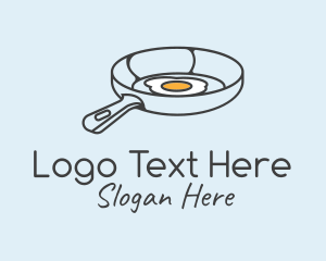Yolk - Egg Frying Pan logo design