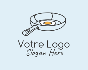 Frying - Egg Frying Pan logo design