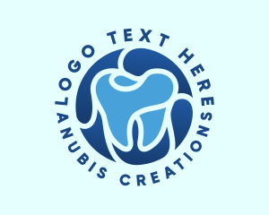 Blue Dental Tooth logo design