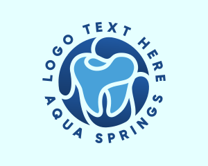 Blue Dental Tooth logo design