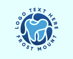 Blue Dental Tooth logo design