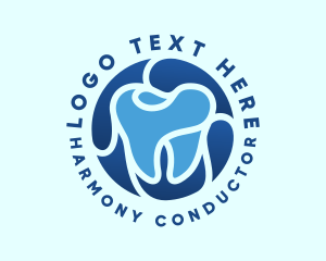 Blue Dental Tooth logo design