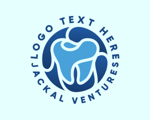 Blue Dental Tooth logo design