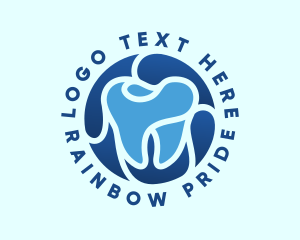 Blue Dental Tooth logo design