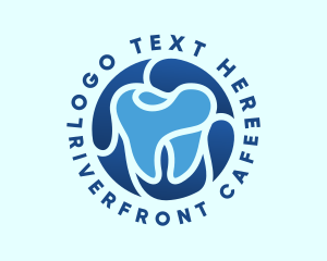 Blue Dental Tooth logo design