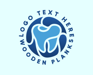 Blue Dental Tooth logo design