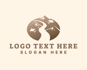 Logistics - Mountain Village Road logo design
