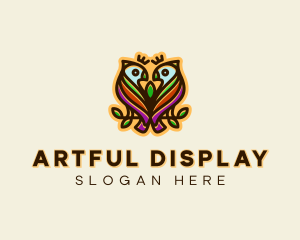 Colorful Tropical Parrot Birds logo design