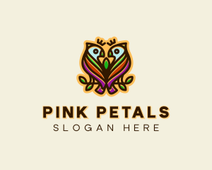 Colorful Tropical Parrot Birds logo design